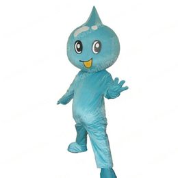 Halloween Sky Blue Water Drop Mascot Kostuums Carnival Hallowen Gifts Unisex volwassenen Fancy Party Games Outfit Holiday Celebration Catoon Character Outfits