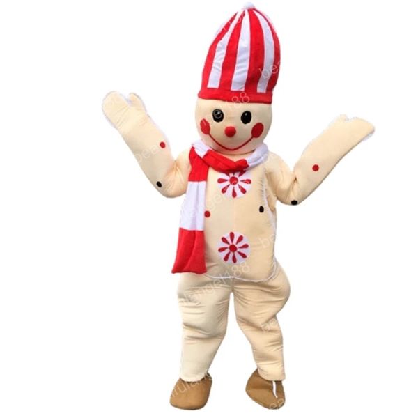 Costume de personnage de mascotte de bonhomme de neige d'Halloween