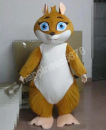 Costumes de mascotte d'écureuil d'Halloween Costumes de personnage de dessin animé de haute qualité