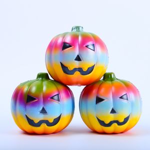 Halloween Squishy doux mignon citrouille dessin animé amusant Stress Squishies presser Friet Kit Squishy lente montée presser jouet sangles de téléphone