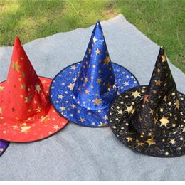 Halloween Star Witch Hat Décorations Enfants Garçons Préférés Dress Up Props Chapeau Magique Pour Halloween Party Home Decor Fournitures 220815