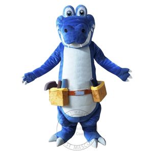 Costume de mascotte de crocodile bleu super mignon d'Halloween pour le personnage de dessin animé de fête Vente de mascotte Livraison gratuite personnalisation de support