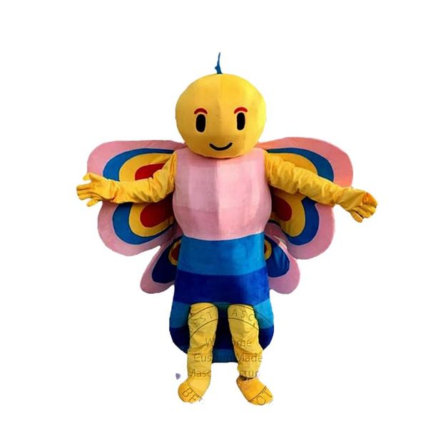 Costume de mascotte de papillon super mignon d'Halloween, personnage de thème animé, Costumes fantaisie de fête de carnaval de Noël, tenue pour adulte