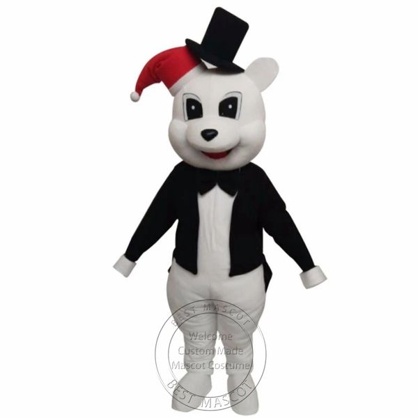 Costume de mascotte d'ours blanc de Noël super mignon d'Halloween pour le personnage de dessin animé de fête Vente de mascotte Livraison gratuite personnalisation de support