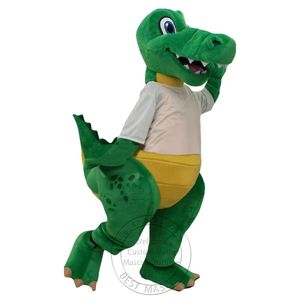 Costume de mascotte de crocodile léger super mignon d'Halloween pour le personnage de dessin animé de fête Vente de mascotte Livraison gratuite personnalisation de support