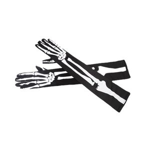 Suministros de Halloween Guantes para invierno calentador de manos antideslizante horror mano hueso cráneo mueca manopla unisex