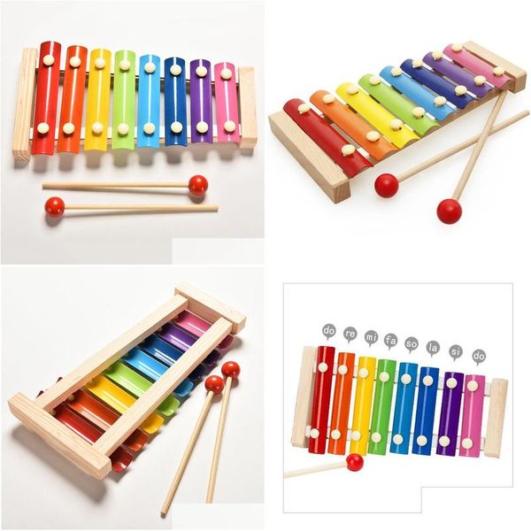 Halloween Fournitures En Bois Xylophone Percussions Bébé Instrument De Musique Jouet Infantile Musical Drôle Jouets Pour Garçon Filles Éducatif Drop Del Dhhom