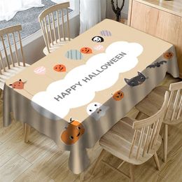 Halloween TableCloth themafeest Pompoen Ghost Spider Webtafel Mat Horror sfeer Props Scene Layout Coffee Table Doek