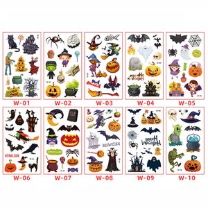 Halloween Tijdelijke Tatoeages voor Kinderen Niet Giftige Stickers voor Make-up Party Cosplay Kostuums Gezicht Decals XBJK2307
