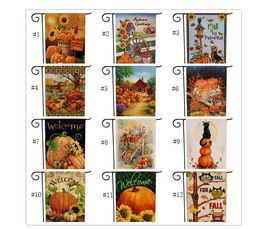 Halloween Thanksgiving Decoraties Tuin Vlag Pompoen Vlaggen Opknoping Outdoor Garden-Banner Home Party Decoratie SN5864