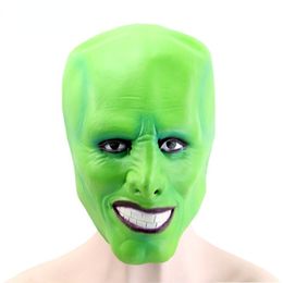 Halloween The Jim Carrey Movies Mask Cosplay Green Mask Costume Adult Fancy Dress Face Halloween Masquerade Party Mask 220704176C