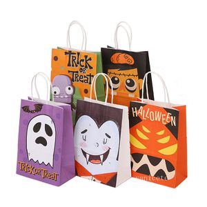 Cadeauzakjes met Halloween-thema, feestkraftpapieren zakjes snoepzakjes Cadeaupapier LT552