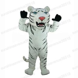 Halloween Tiger Mascot Kostuum Hoogwaardige Diersthema Karakter Carnival Unisex volwassenen Outfit Kerstfeest Game Kleedkostuum