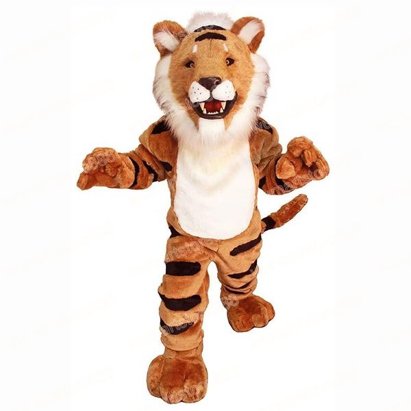 Costume de mascotte de tigre d'halloween, robe de soirée fantaisie de noël de qualité supérieure, Costume de personnage de dessin animé, tenue de carnaval unisexe pour adultes