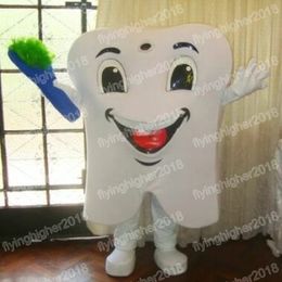 Halloween dent et brosse mascotte Costume dessin animé thème personnage carnaval adulte unisexe robe noël fête d'anniversaire tenue de plein air