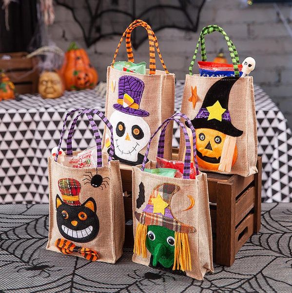 Suministros de fiesta de bolsas de Halloween Cat Negro Negro Bolsas de dulces no tejidas Festival Parti Feliz Día de Helloween Decoración para niños Bolsas de regalo