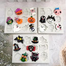 Jouet d'halloween en Silicone, modèle chocolat cuit à la main avec outils, plateau de moule décoratif, gâteaux glacés, bricolage