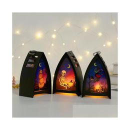 Halloween Toys Decoratie Pompoen Lantaarn Lamp Kerstcadeau Pony Creative Bar Ghost Festival Sfeer Layout Party Led Electroni DHSJP