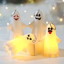 Juguetes de Halloween decoraciones niños portátil lindo truco o trato fantasma noche linterna calabaza linterna escritorio fantasma decoración colgante