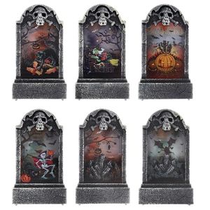 Halloween Toys LED Licht Tombstone Lamp Decoratieve ornamenten Accessoires Party Decoratie Leveringen Kinderen Gunst 220826