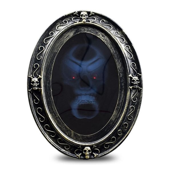 Jouets d'Halloween Miroir hanté magique activé par le mouvement Miroir effrayant pour Halloween Affichage Prop Décorations Jouets d'horreur 231019