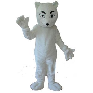 Halloween White Bear Mascot Costume Cartoon thème personnage du carnaval festival fantaisie déguise les adultes de Noël