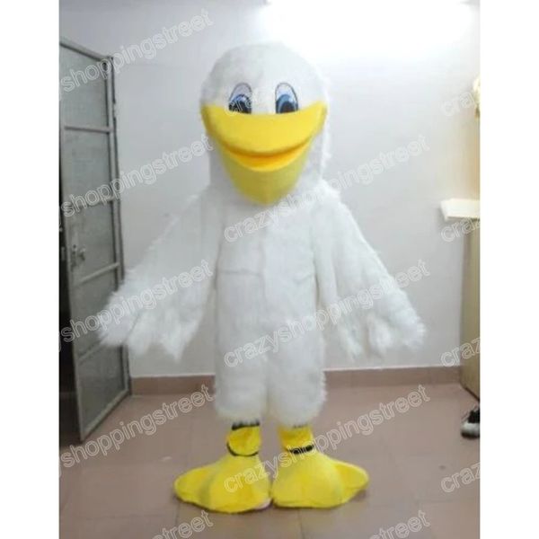 Costume de mascotte d'oiseau blanc d'halloween Costume de personnage de dessin animé de qualité supérieure Costume Carnaval de Noël Unisexe Adultes Carnaval Robe de fête d'anniversaire