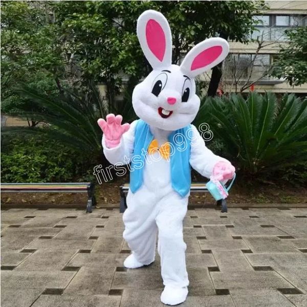 Costume de mascotte d'insectes de lapin blanc d'Halloween, personnage de thème animé de dessin animé de haute qualité, taille adulte, fête de Noël, tenue de publicité extérieure