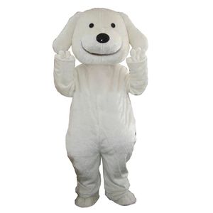 Halloween witte hond mascotte kostuum topkwaliteit cartoon anime thema karakter volwassen grootte kerst carnaval verjaardagsfeestje fancy jurk