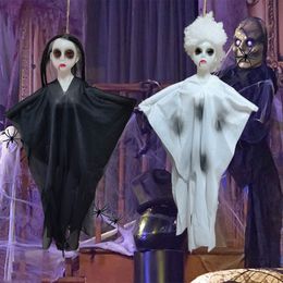 Halloween witte geest deur hangende geest festival partij hangende horror witte hangende geest scène-instelling rekwisieten