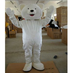 Halloween Blanc Ours Polaire Mascotte Costume De Qualité Supérieure Personnage De Thème Animal De Dessin Animé Carnaval Taille Adulte Fursuit Robe De Fête D'anniversaire De Noël