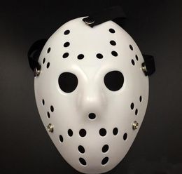 Máscara de hombre poroso blanco de Halloween Jason Voorhees Freddy película de terror Hockey máscaras de miedo para fiesta disfraces de disfraces de mujeres