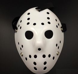 Máscara de hombre porosa blanca de Halloween Jason Voorhees Freddy Película de terror Hockey Máscaras de miedo para fiesta Mujer Mascarada