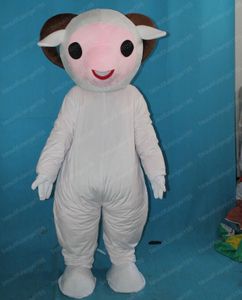 Costume de mascotte de mouton blanc d'Halloween de haute qualité personnaliser le personnage de thème d'Animal en peluche de dessin animé taille adulte déguisement de carnaval de Noël