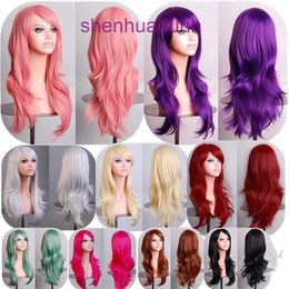 Wig Halloween Long Curly Hair Cosplay Colorful multicolor Ball Lolita Wig