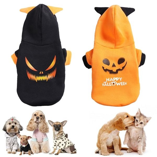 Halloween Hoodie d'hiver à deux pattes Costume Sweat-shirt pour petits chiens Chihuahua Pet Vêtements Dog Supplies Y200922