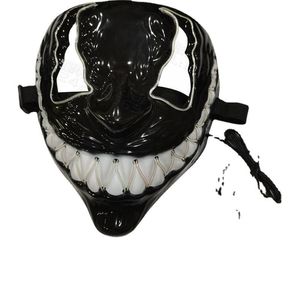 Masque LED sans fil pour Halloween, masque facial complet scintillant, Horrible et drôle, décoration de fête d'halloween, Cosplay, Festival