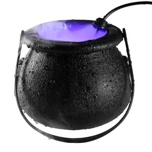 Halloween-heks verstuiver lamp halloween partij decoratie heks frosted pot led mist machine verlichting kleur veranderende atmosfeer mist maker