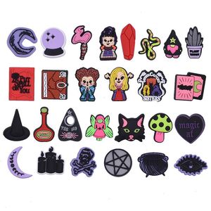 Halloween Witch Sister Anime Charms Wholesale Childhood Memories Funny Gift Cartoon Charms Shoe Accessories PVC Decoration Buckle Soft Rubber Clog Charms