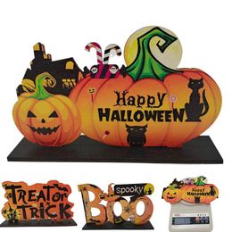 Pendentif en bois pour Halloween, ornements, décoration de scène intérieure de fête de Festival d'halloween, 0922