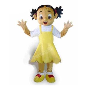 Halloween Yellow Dess Girl Costume De Mascotte Performance simulation Cartoon Anime thème personnage Adultes Taille Noël Publicité Extérieure Outfit Costume