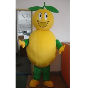Disfraz de mascota de limón amarillo de Halloween de alta calidad de dibujos animados de felpa personaje temático de anime tamaño adulto fiesta de cumpleaños de carnaval de Navidad traje de lujo