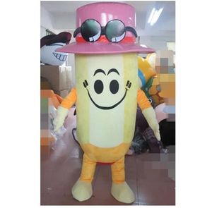 Halloween crayon jaune mascotte Costume personnage de dessin animé carnaval Festival déguisement noël adultes taille fête d'anniversaire tenue de plein air