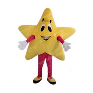 Costume de mascotte d'étoile jaune d'Halloween Carnaval Hallowen Cadeaux Adultes Fantaisie Jeux de fête Tenue de vacances Célébration Tenue de personnage de dessin animé