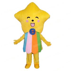 Disfraz de mascota de estrella amarilla de Halloween Personaje de tema de dibujos animados de alta calidad Carnaval Adultos Tamaño Fiesta de cumpleaños de Navidad Traje elegante