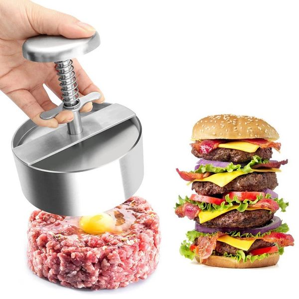 Hamburger Patty Maker Burger Viande Manuel Boule De Riz Moule Outils De Cuisine Presse 304 En Acier Inoxydable Antiadhésif Porc Bœuf Patty Press 240118