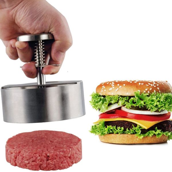 Presse à hamburgers en acier inoxydable 304, presse manuelle pour hamburgers de porc et de bœuf, moule pour gril, outil de viande 240118