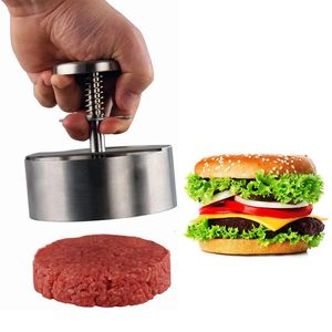 Presse à hamburger Hamburger Patty Maker 304 presse à hamburger antiadhésive en acier inoxydable pour faire des galettes de viande et des hamburgers fins 240219