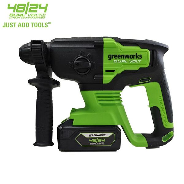 Hamer Greenworks 24BRH1moteur sans balais marteau rotatif 48V/24V DUALVOLT SDSPLUS 4mode r pour perceuse, marteau perforateur, burin