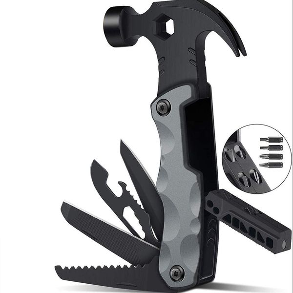 Hammer 13 en 1 marteau de Camping Portable pince multifonctionnelle en acier inoxydable outil de marteau à griffes multi-outils pour la randonnée de survie en plein air